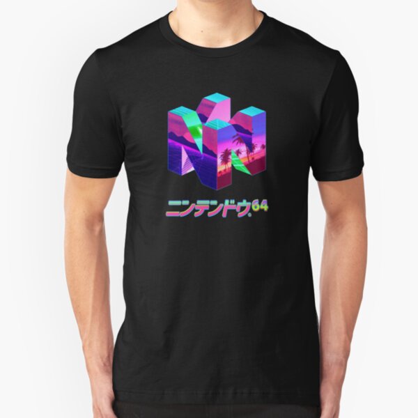 Nintendo 64 Vaporwave Slim Fit T-Shirt