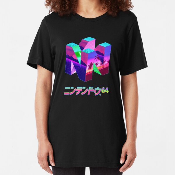 Nintendo 64 Vaporwave Slim Fit T-Shirt