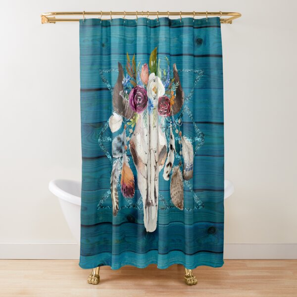 Item preview, Southwestern Rustic Boho Glam Longhorn Skull Feathers designed and sold by Glimmersmith.