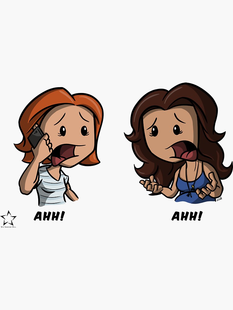 "AHH AHH" Sticker by Iddstar | Redbubble