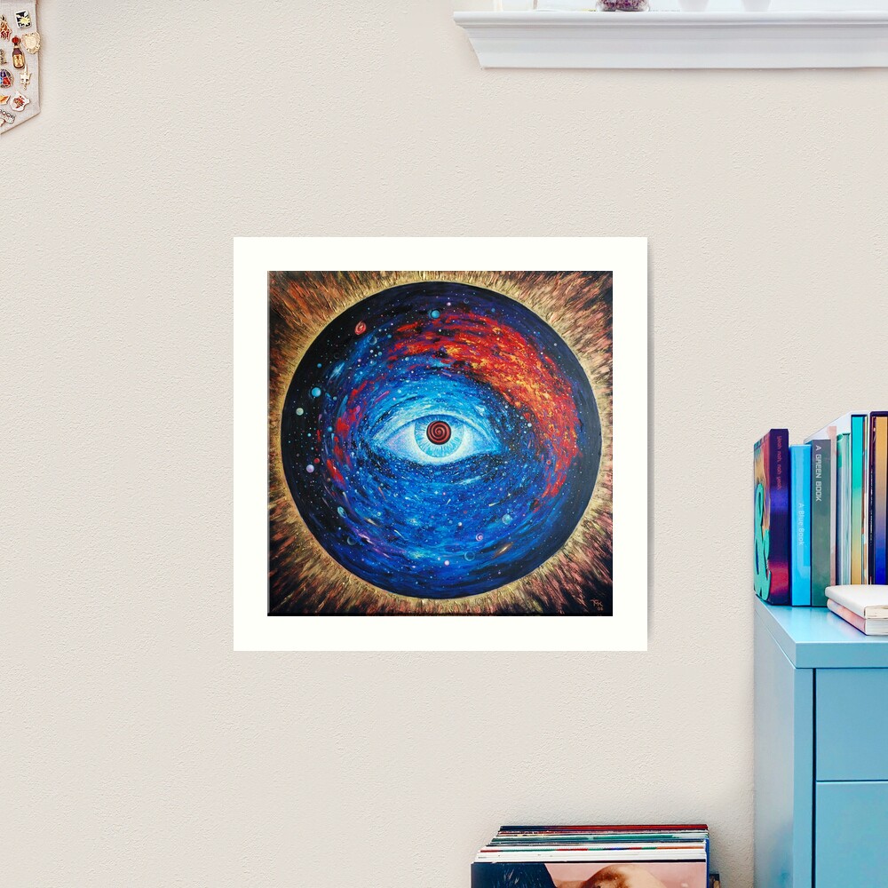 Oversize Frame Wall Art Eye Painting Colorful Painting Abstract Acryli