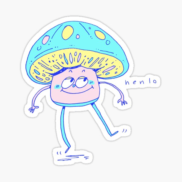 tap dancing mushroom Sticker