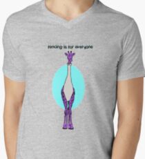 Foil Fencing Giraffe Men's V-Neck T-Shirt