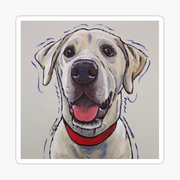 Item preview, Yellow Lab Art, Cute Yellow Labrador Retriever Art designed and sold by leekellerart.