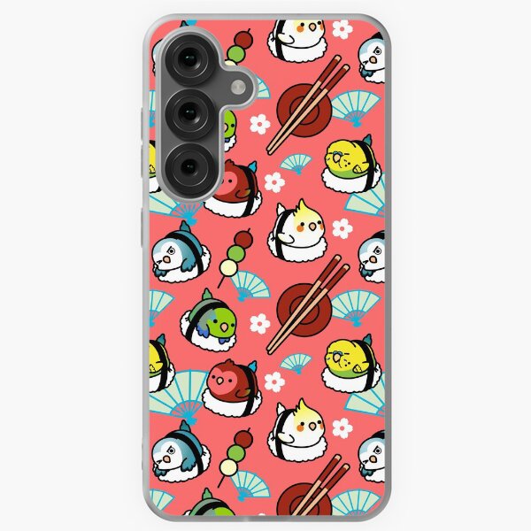 Vista previa del artículo con la obra «Sushi Time con Cody the Lovebird y sus amigos», diseñado y vendido por birdhism.