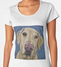 Yellow Lab Art, yellow Labrador Retriever Art Women's Premium T-Shirt