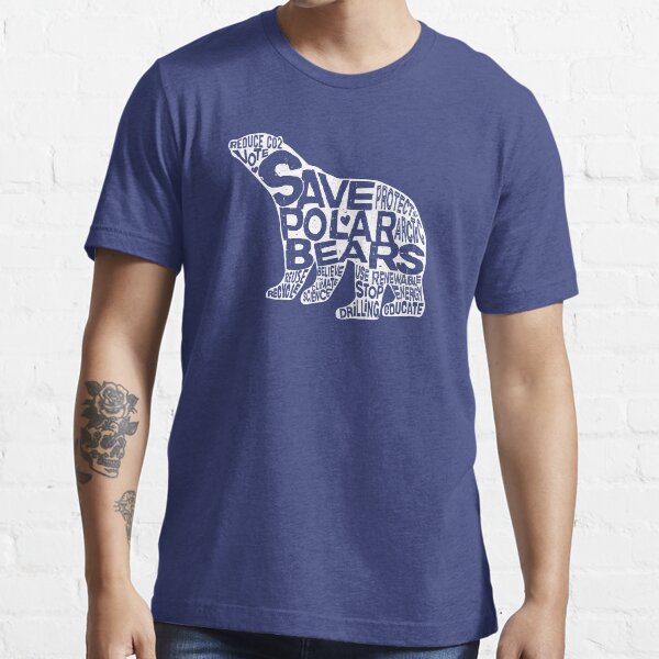 "Save Polar Bears Words in Silhouette" Tshirt for Sale by jitterfly