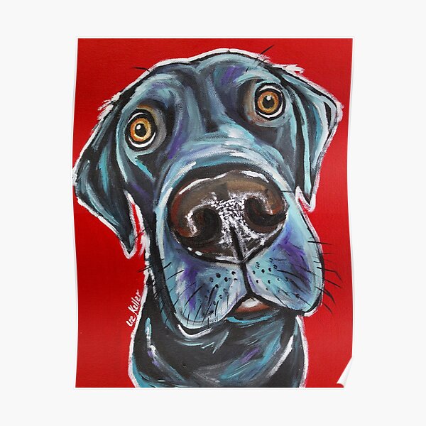 painting of black lab
