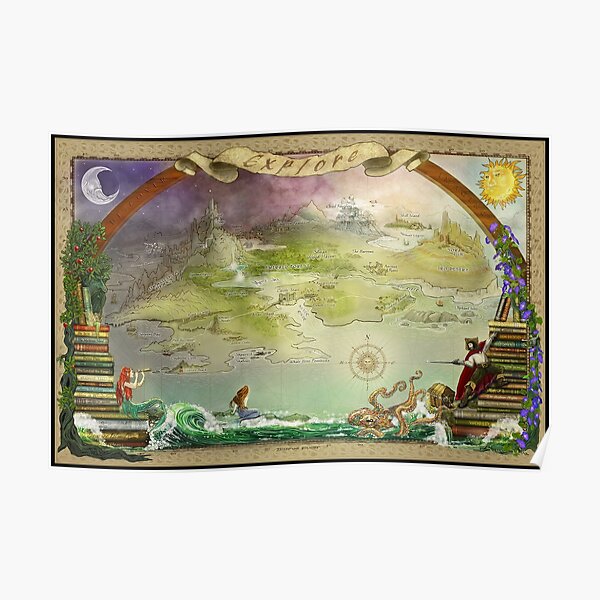 Story Book Map Poster