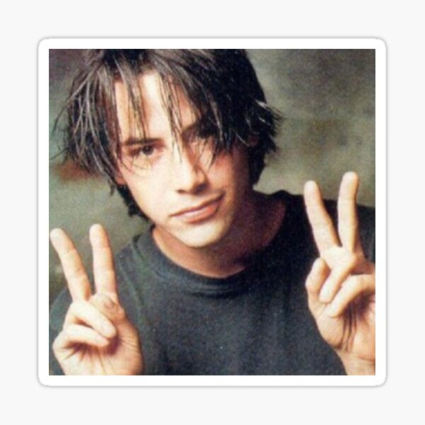 Friedenszeichen Keanu Sticker
