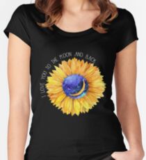 I Love You To The Moon And Back Women's Fitted Scoop T-Shirt