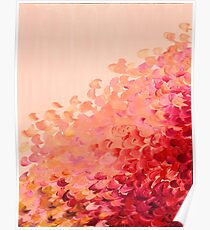SCHÖPFUNG IN DER FARBE, KORALLE ROSA Hübsches Girly Ombre Ozean-Wellen-Meer-bunte Spritzen-abstrakte Acrylmalerei Poster