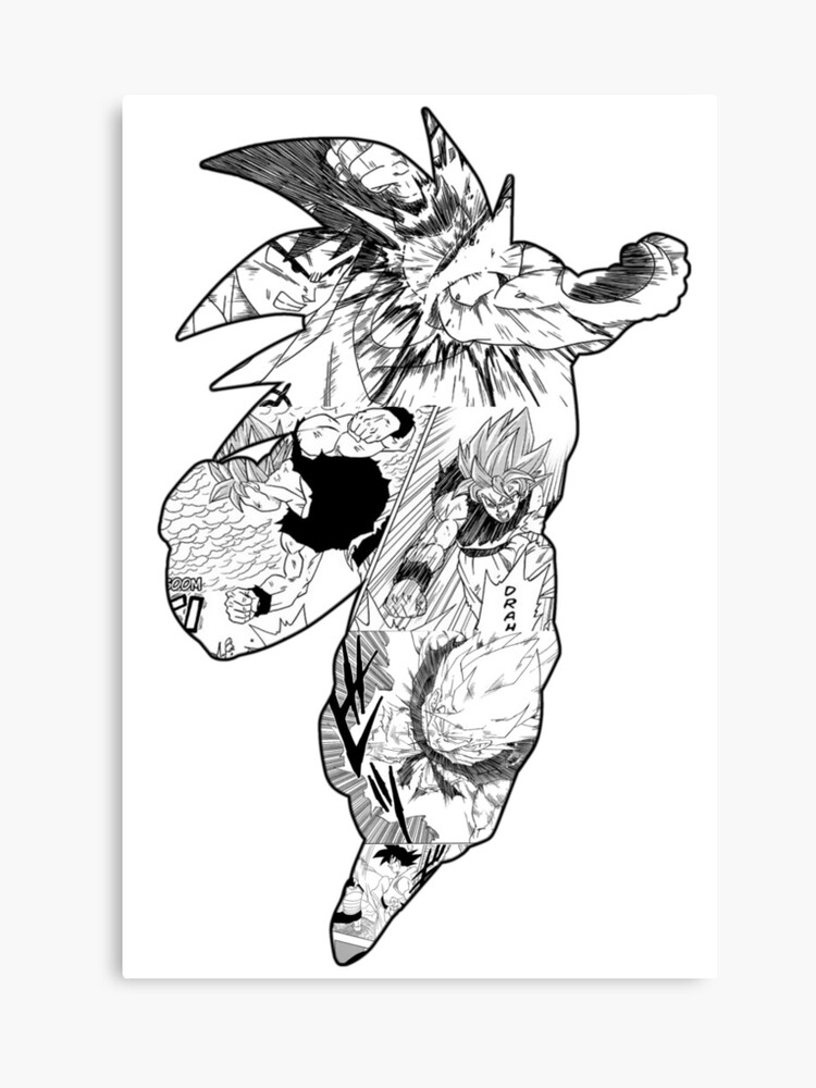 Dragonball Z Manga Goku Canvas Print