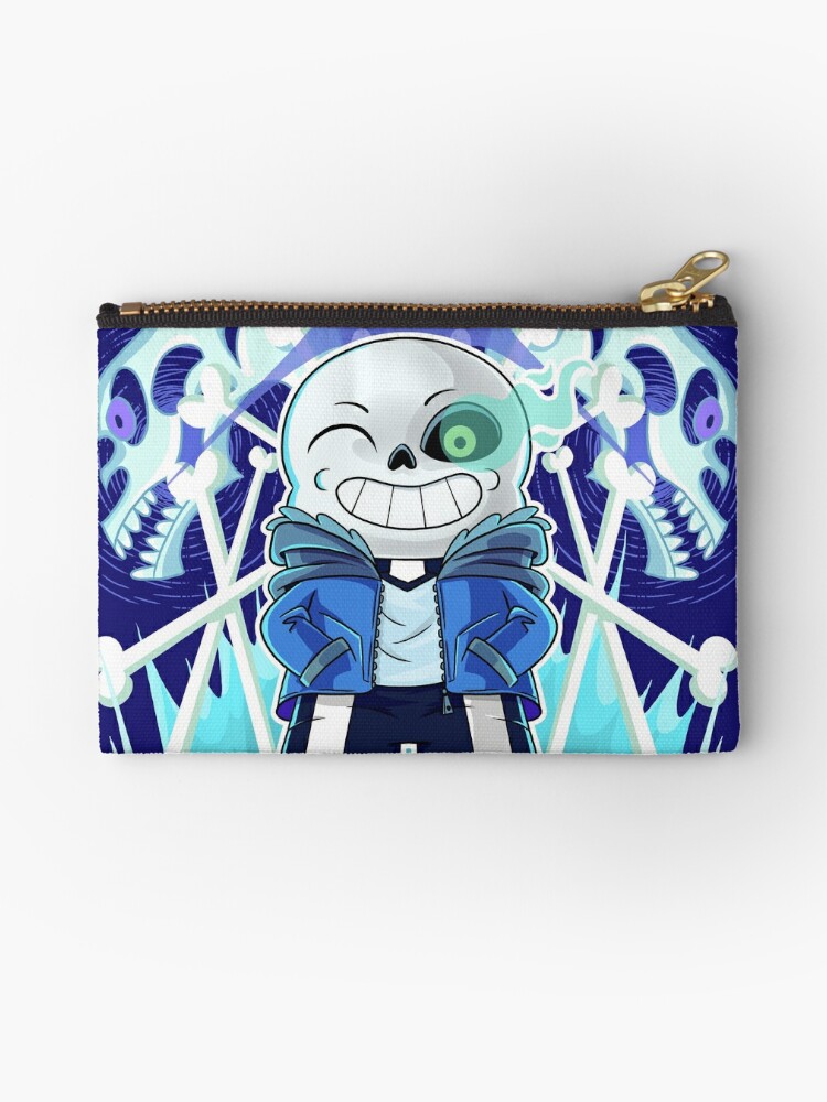 Sans Undertale Skeleton Cool Pixel Art Being Lazy Bones Zipper Pouch By Alteregoshop Redbubble