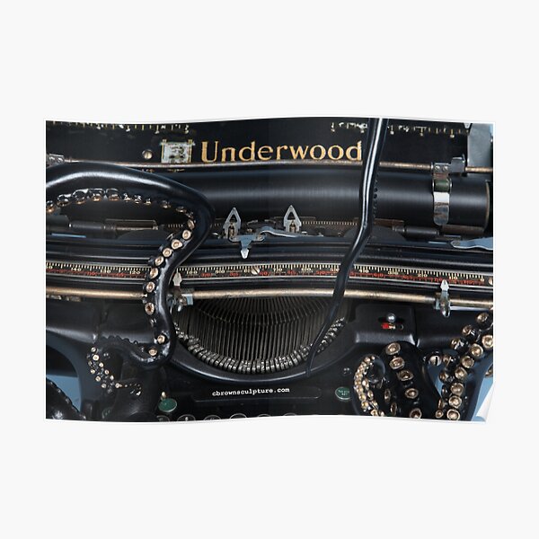 Close Up of Octo Typewriter Poster