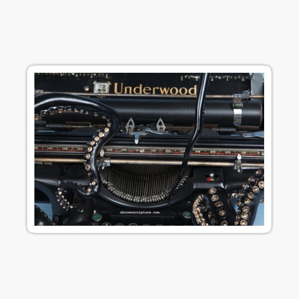 Close Up of Octo Typewriter Sticker