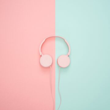 Pink Cute Music - Headphones  Sticker for Sale by KarolinaPaz