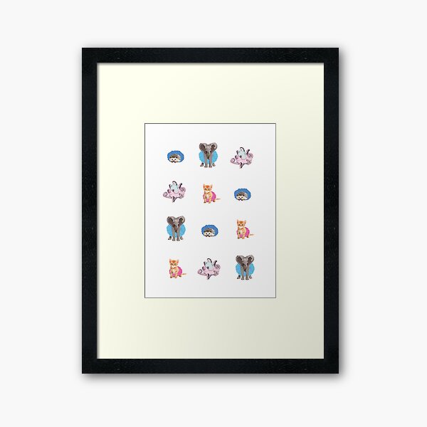Animals in Tutus Framed Art Print