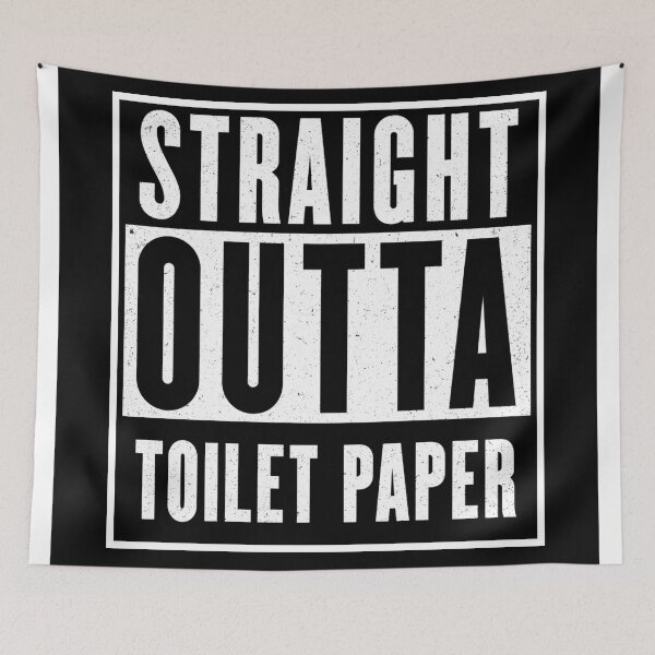 Item preview, Straight Outta Toilet Paper | Funny Bathroom Sign designed and sold by Nada18.