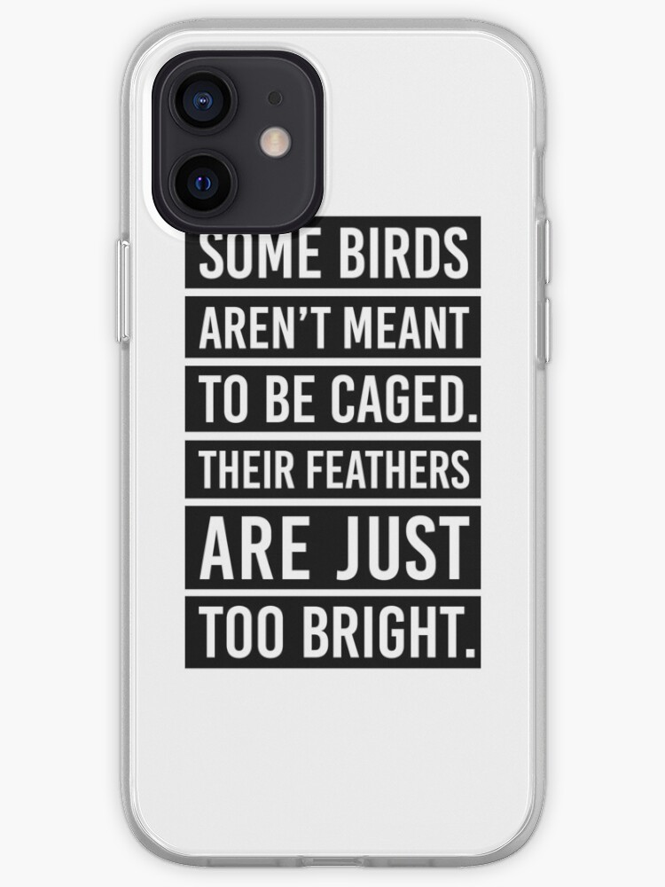 Coque Iphone Citation De Plumes D Oiseaux Par Tipografia Redbubble