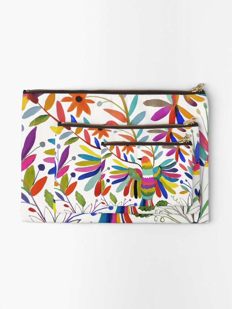 Alternate view of otomi bird Zipper Pouch