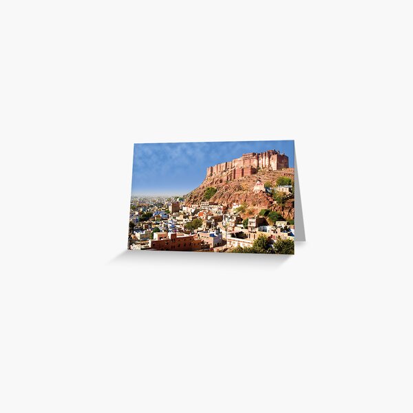 Fort Overlooking City - Jodhpur (Blue City), India Greeting Card