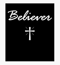 Believer Cross Bible Verse Christian Jesus Christ Love Photographic Print