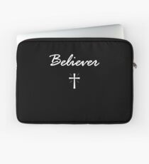 Believer Cross Bible Verse Christian Jesus Christ Love Laptop Sleeve