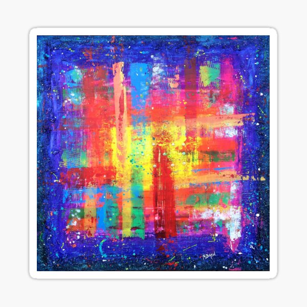 I have found my Joy! Braille abstract expressionism prophetic art Sticker