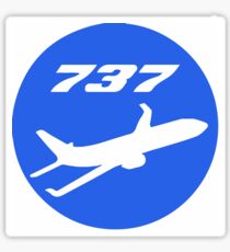 Boeing 737 Logo Design Sticker
