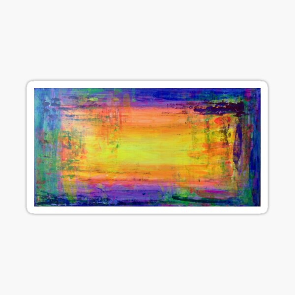 Abundant sunset - abstract expressionism prophetic art Sticker
