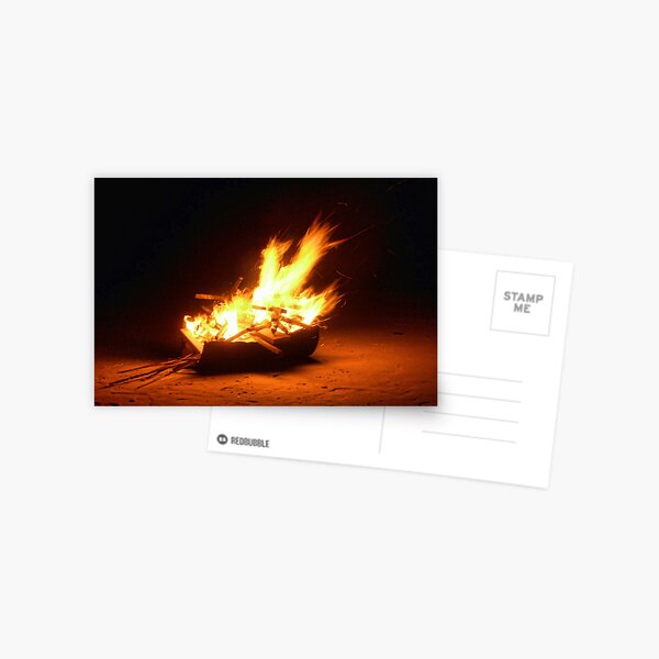 Fire On The Beach Postcard