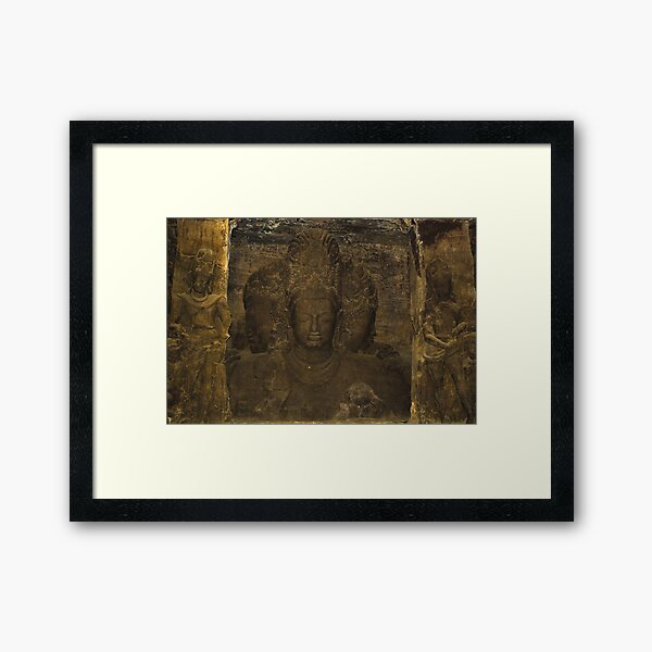 Elephanta Island Caves, Mumbai, India Framed Art Print