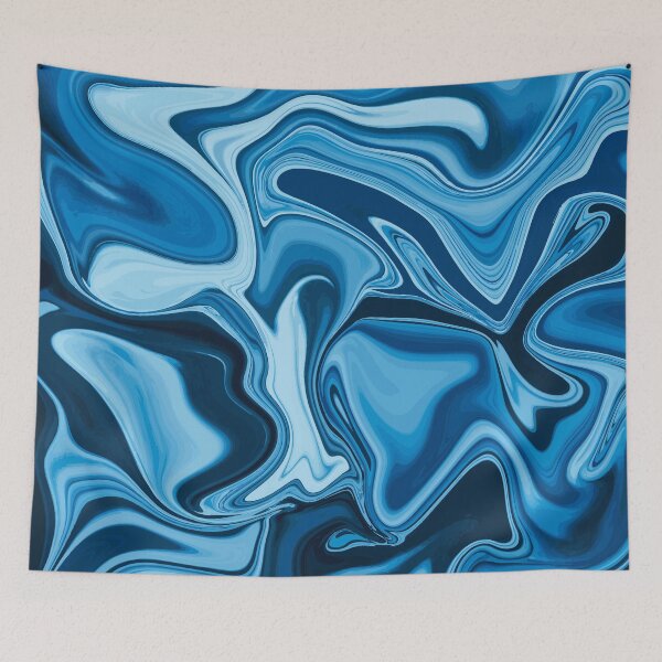 Item preview, Blue Ocean Mesh Liquid Ink designed and sold by FotoArtist.