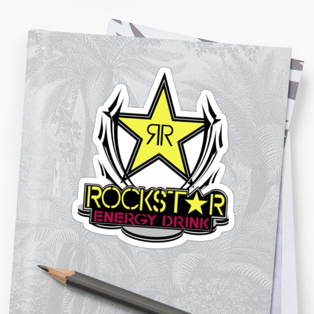 "Rockstar Energy Drink Logo" Sticker by freakyferry ...