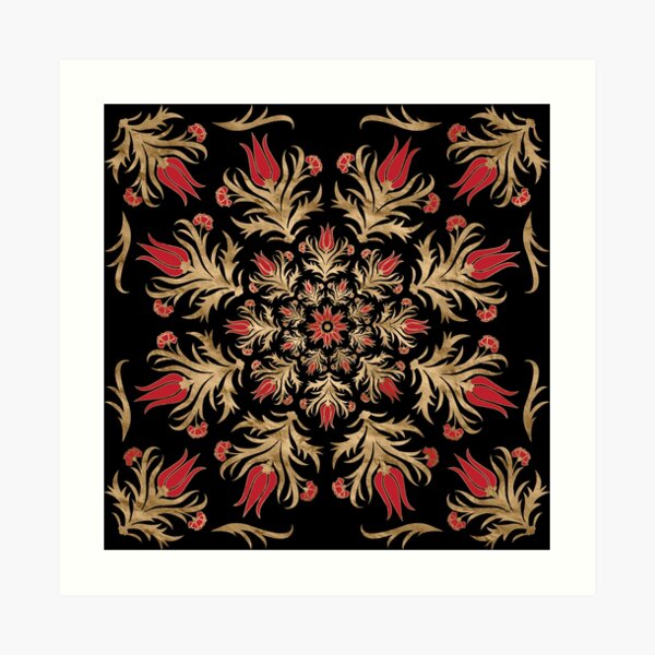 Turkish tulip - Ottoman tile Art Print