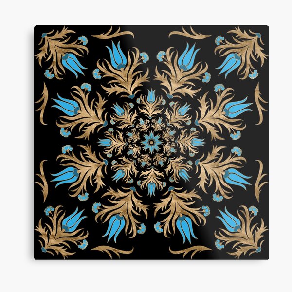 Turkish tulip - Ottoman tile Metal Print