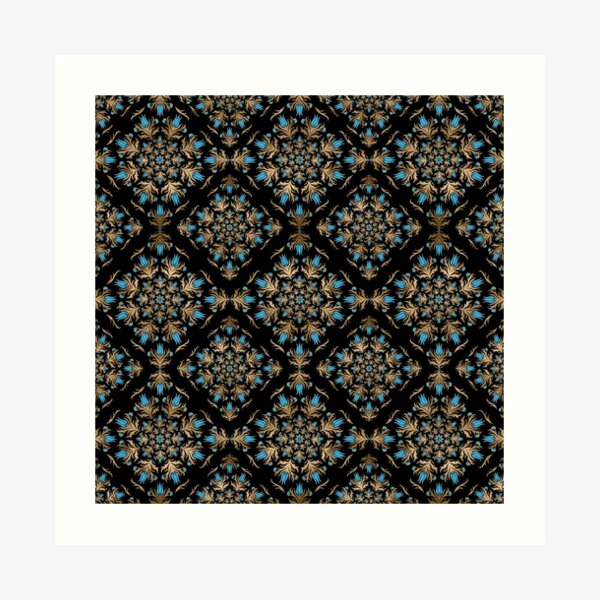 Turkish tulip - Ottoman tile pattern Art Print
