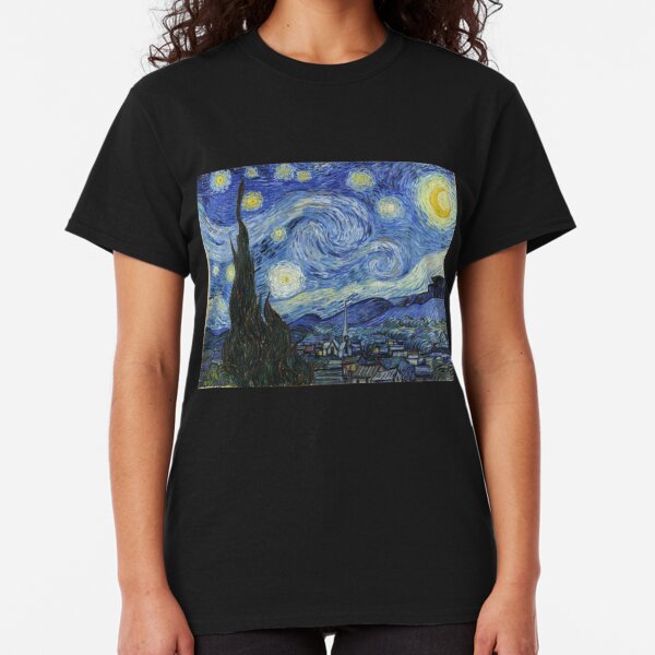 van gogh starry night tshirt