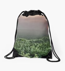 Burning Through Fog Drawstring Bag