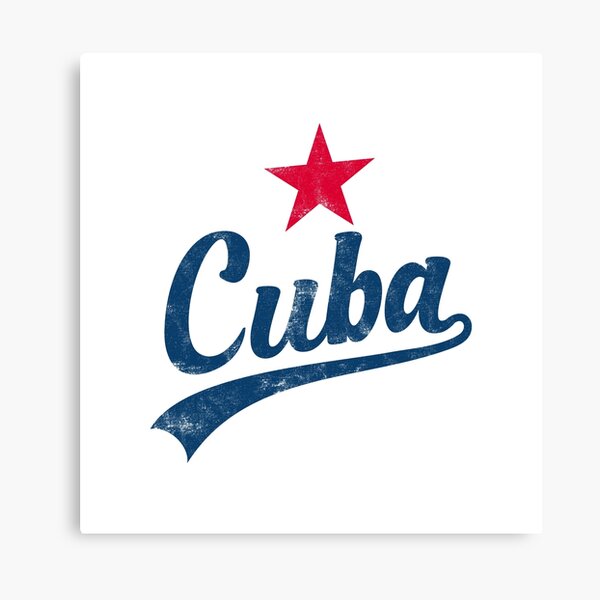CUBA VINTAGE HANDWRITTEN WITH RED STAR, BY SUBGIRL Leinwanddruck