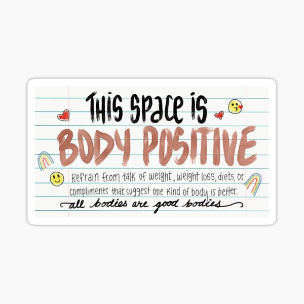 Body positive space #3 Sticker