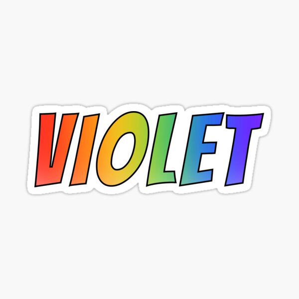 ""VIOLET" First Name Rainbow Gradient Pattern" Sticker For Sale By ...