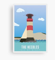 The Needles, Isle of Wight Travel Poster Canvas Print
