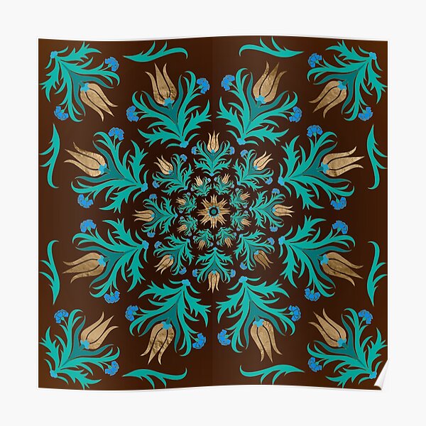 Turkish tulip - Ottoman tile Poster
