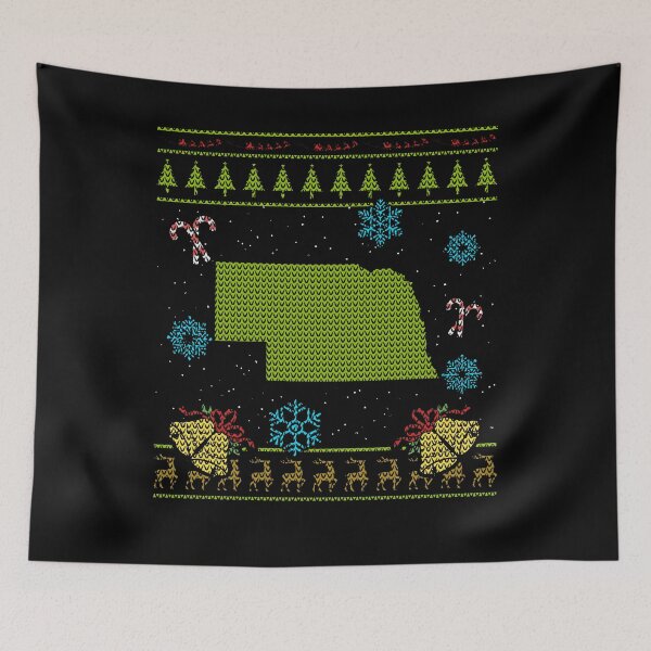 Item preview, Nebraska Christmas Ugly Shirt designed and sold by shoppzee.