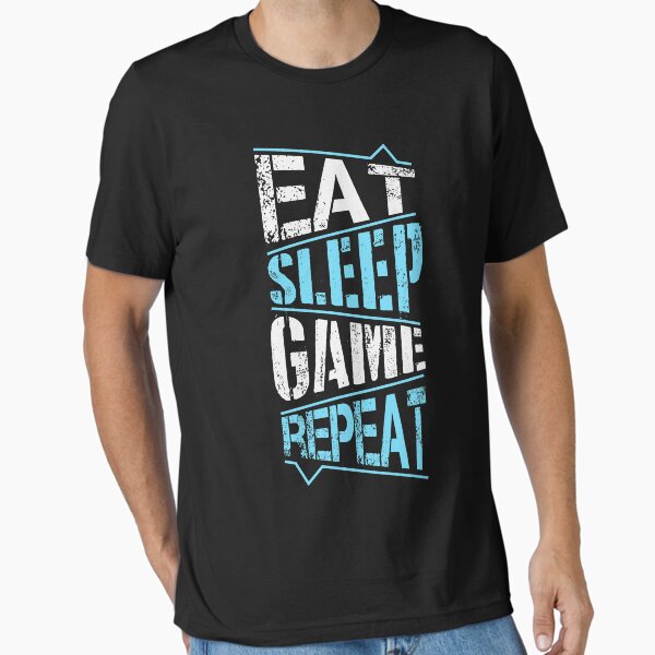 Vista previa del artículo con la obra «Comer dormir juego repetir», diseñado y vendido por TML-Addict.