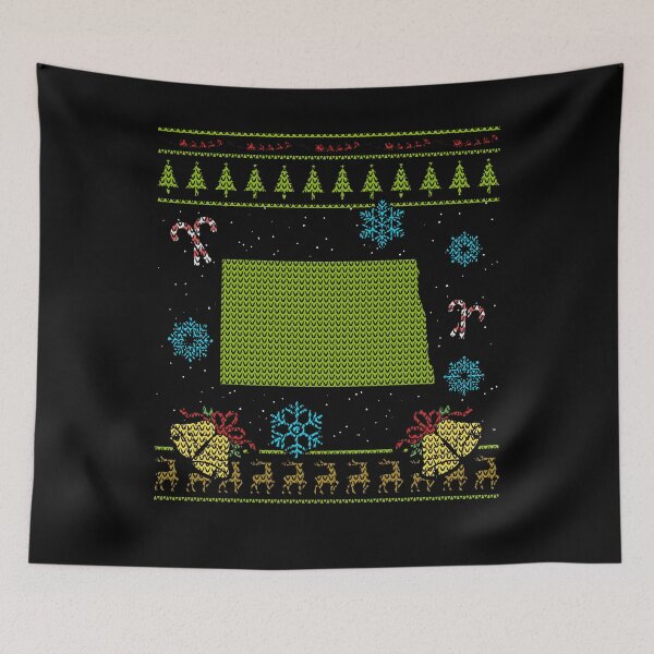 Item preview, North Dakota Christmas Ugly Shirt designed and sold by shoppzee.
