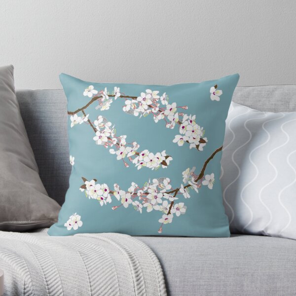 Cherry blossoms Throw Pillow