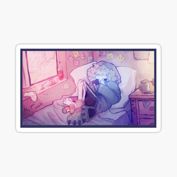 Item preview, Sans in his room on the surface designed and sold by Skimeh.
